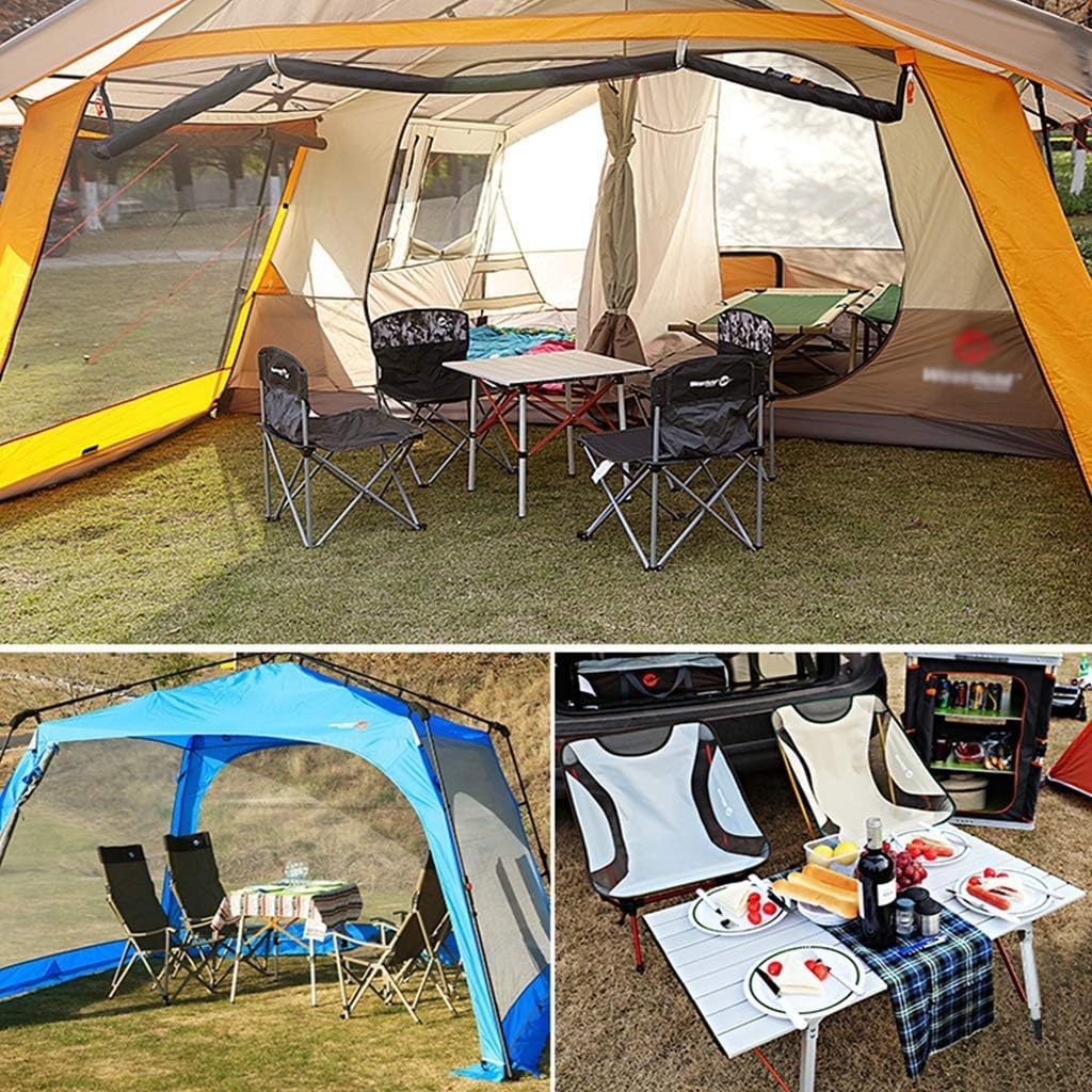 Portable Aluminum Folding Table Light Weight Outdoor Roll Up Camping Picnic Table