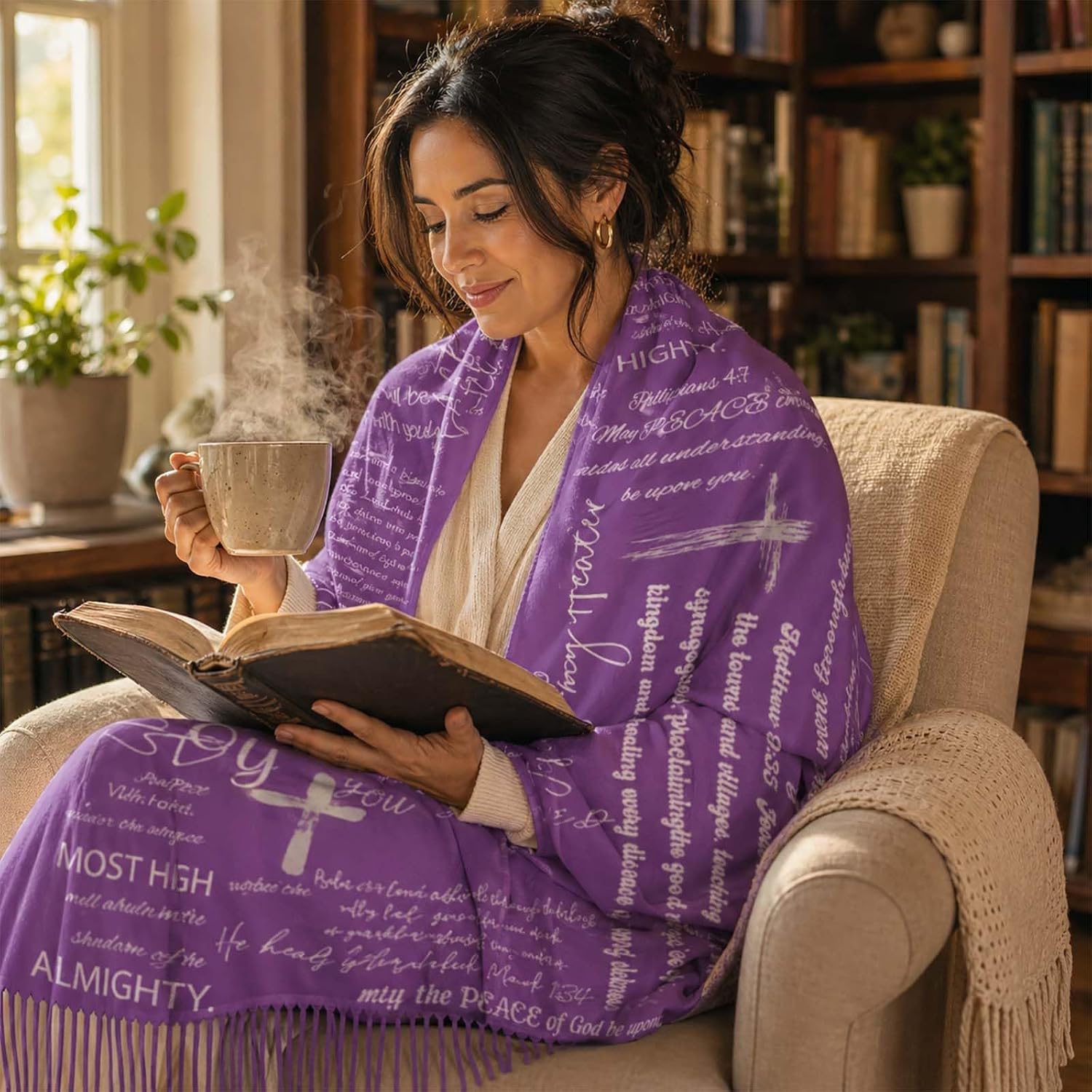 Prayer Shawl for Women Christian Bible Verse Prayer Scarf Church Wrap Cloth