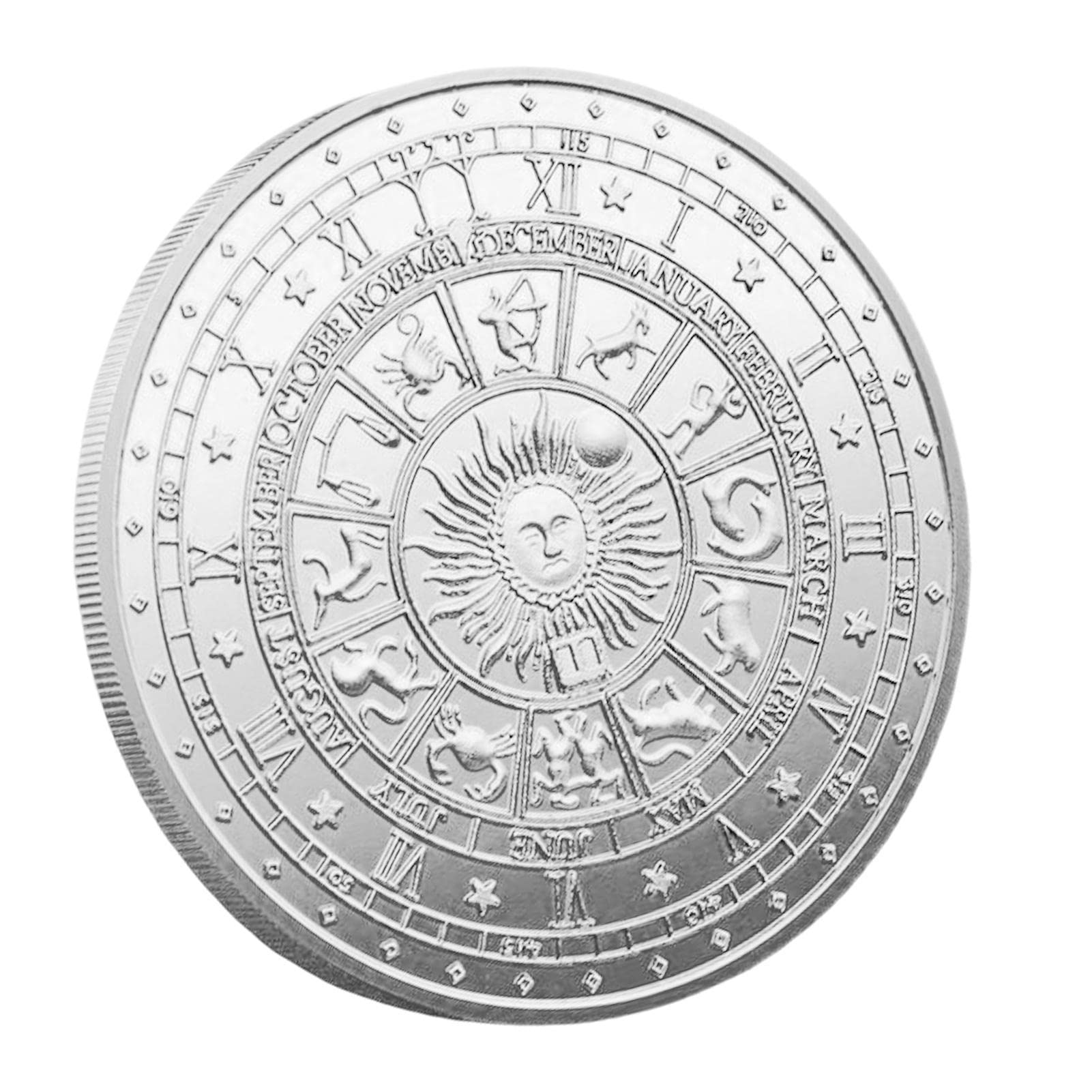 Amazon.co.jp: 星座コイン | 記念コイン収集工芸品 | タロット占いラッキー願い記念コイン、日月占いラッキーチャレンジコイン : ホビー