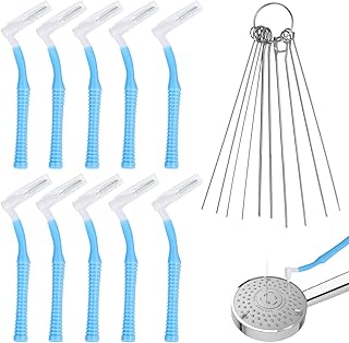 10pcs Shower Head Cleaning Brushes, Multifunctional Anti-Clogging Shower Nozzle Cleaner Tool with 10 Multi-Size Cleaning Picks for Household Bathroom Small Holes Window Slot