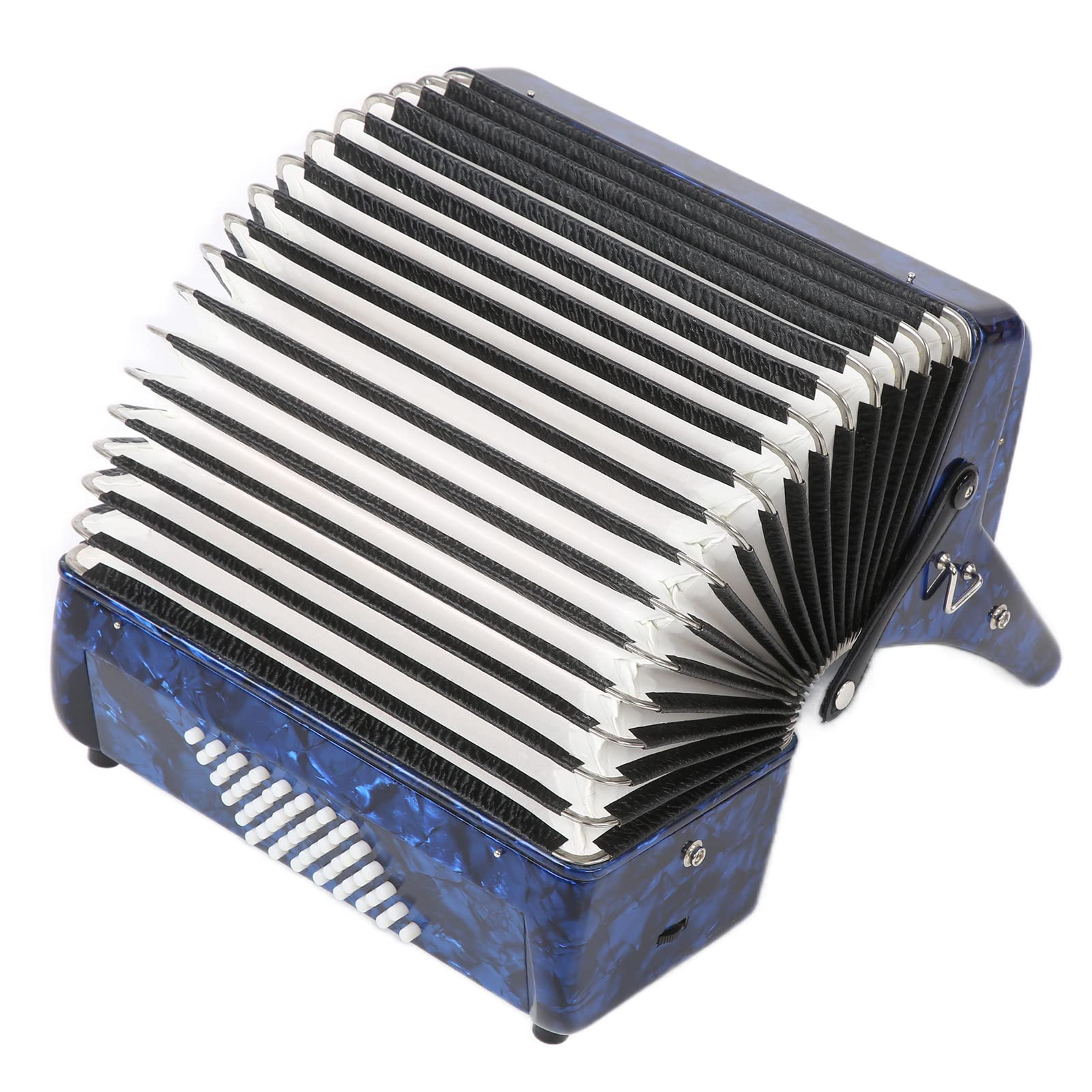 Fisarmonica a 26 Tasti,Fisarmonica in Celluloide ABS 48 Bassi Strumento a Tastiera per Pianoforte Fisarmonica a Bottoni Portatile per Principianti e Amanti degli Strumenti Musicali