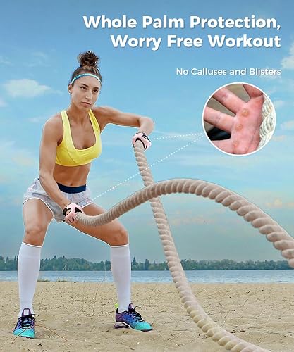 Miniatura 2 de sunnex Guantes de gimnasio para mujeres y hombres, entrenamiento sin dedos para levantamiento de pesas, ligeros y transpirables para deportes