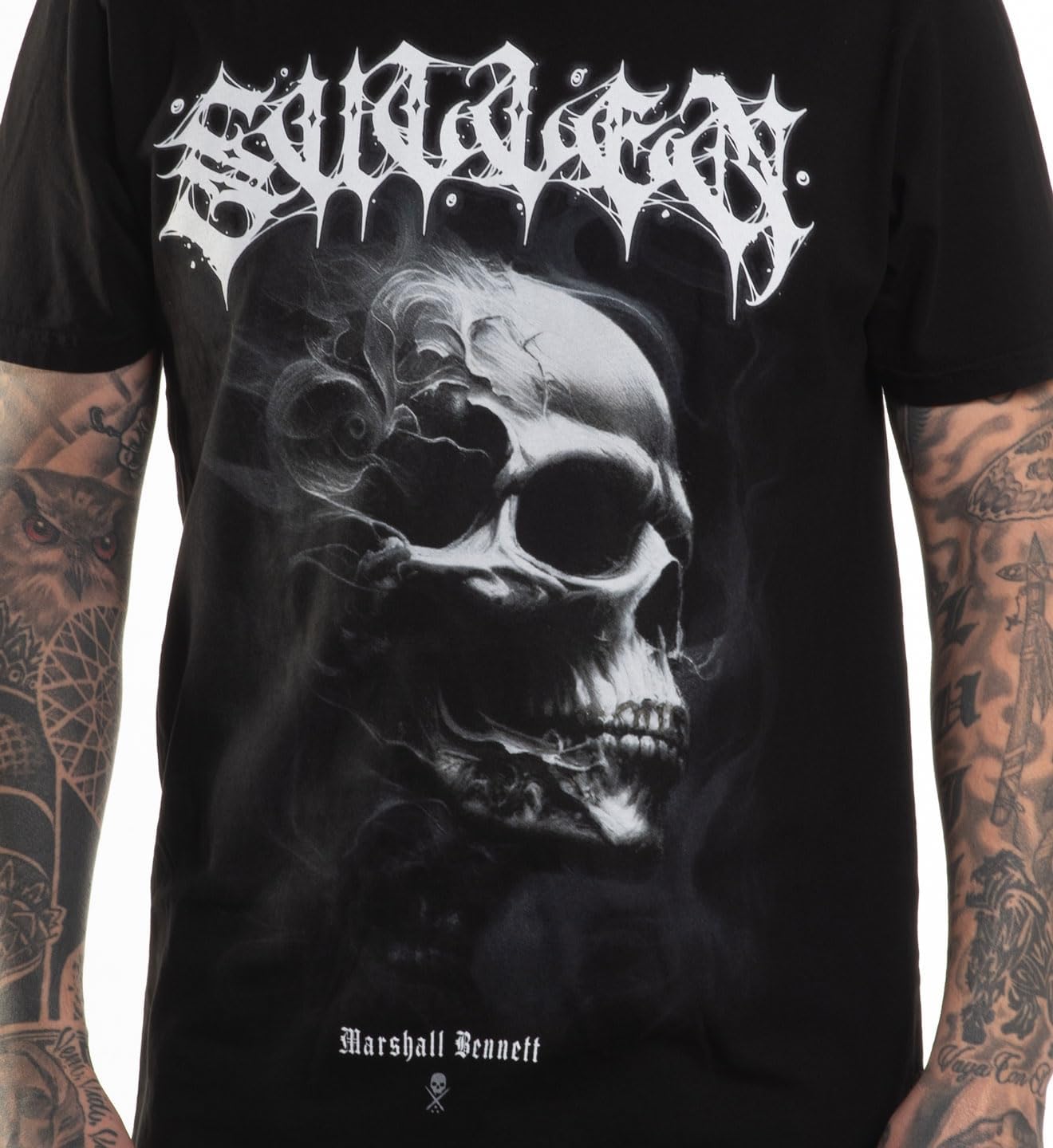 Sullen Men's Marshall Bennett Artist Series Tattoo Lifestyle Graphic Premium Short Sleeve Tee Black