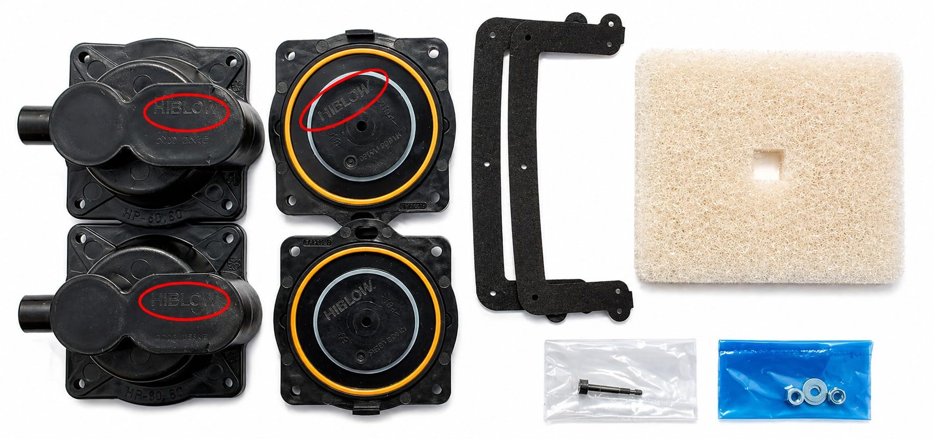 Kit de réparation HIBLOW HP-60 80 avec joint de filtre pour étanchéité maximale de pompe