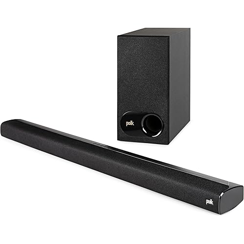Polk Audio Signa S2 Sound Bar for Smart TV with Subwoofer, Wireless – Exclusive VoiceAdjust Technology, Ultra-Slim Design, Works with 4K & HD TVs, HDMI & Optical, Bluetooth, Wireless Streaming