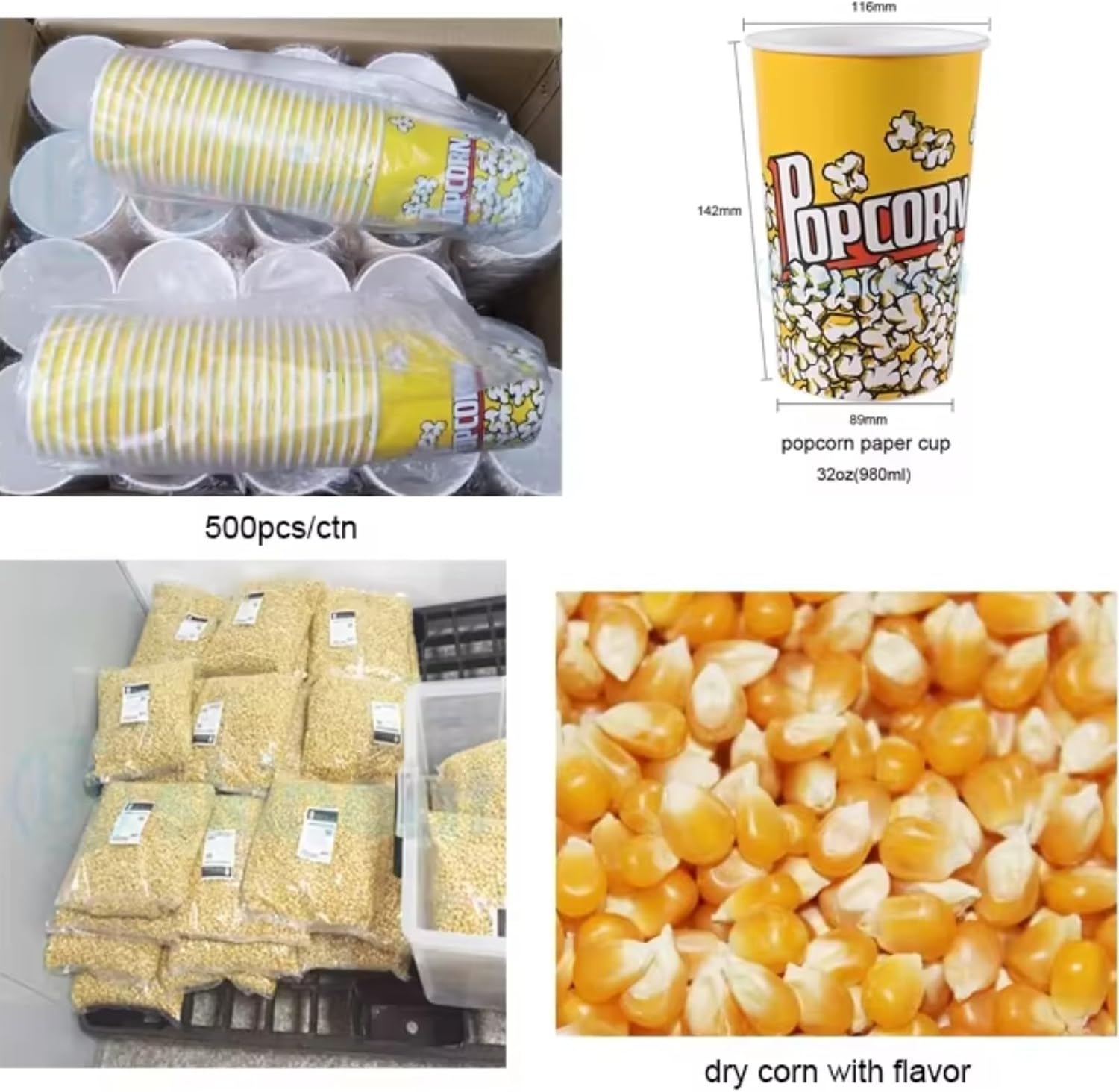 Automatic Popcorn Vending Machine with Visible Making Process, Commercial Smart Popcorn Dispenser with Cashless Payment, Self Service Popcorn Machine for Mall Cinema Arcade