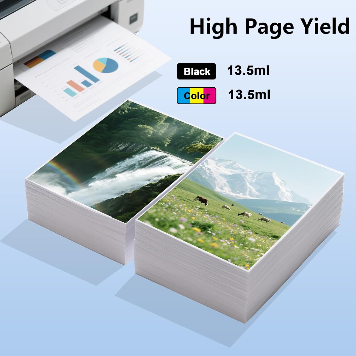 CLI-65 CLI65 Ink Cartridge Use for PIXMA PRO-200 PRO-200S Printers (8 Pack)(Display Ink Level)