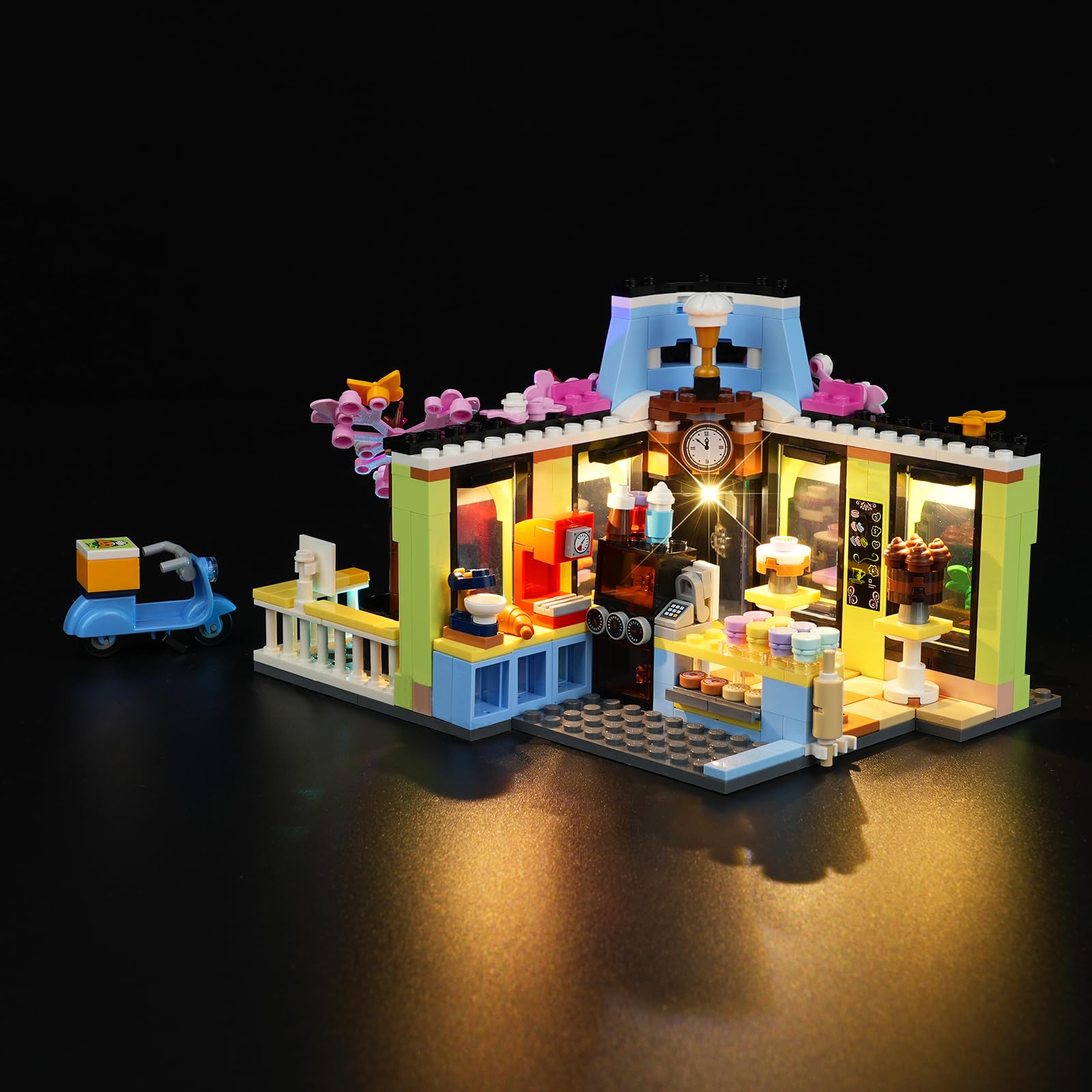 Kit de luz LED para Lego Heartlake City Café, kit de iluminação