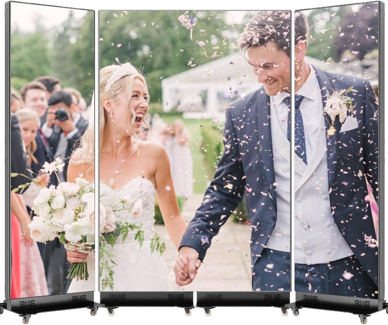 80" Commercial LED Poster Display, Professional Digital Signage for Corporate Branding, Exhibitions, Retail Advertising & Rental Events, Plug & Play Screen with CMS Remote Control, Flight Case