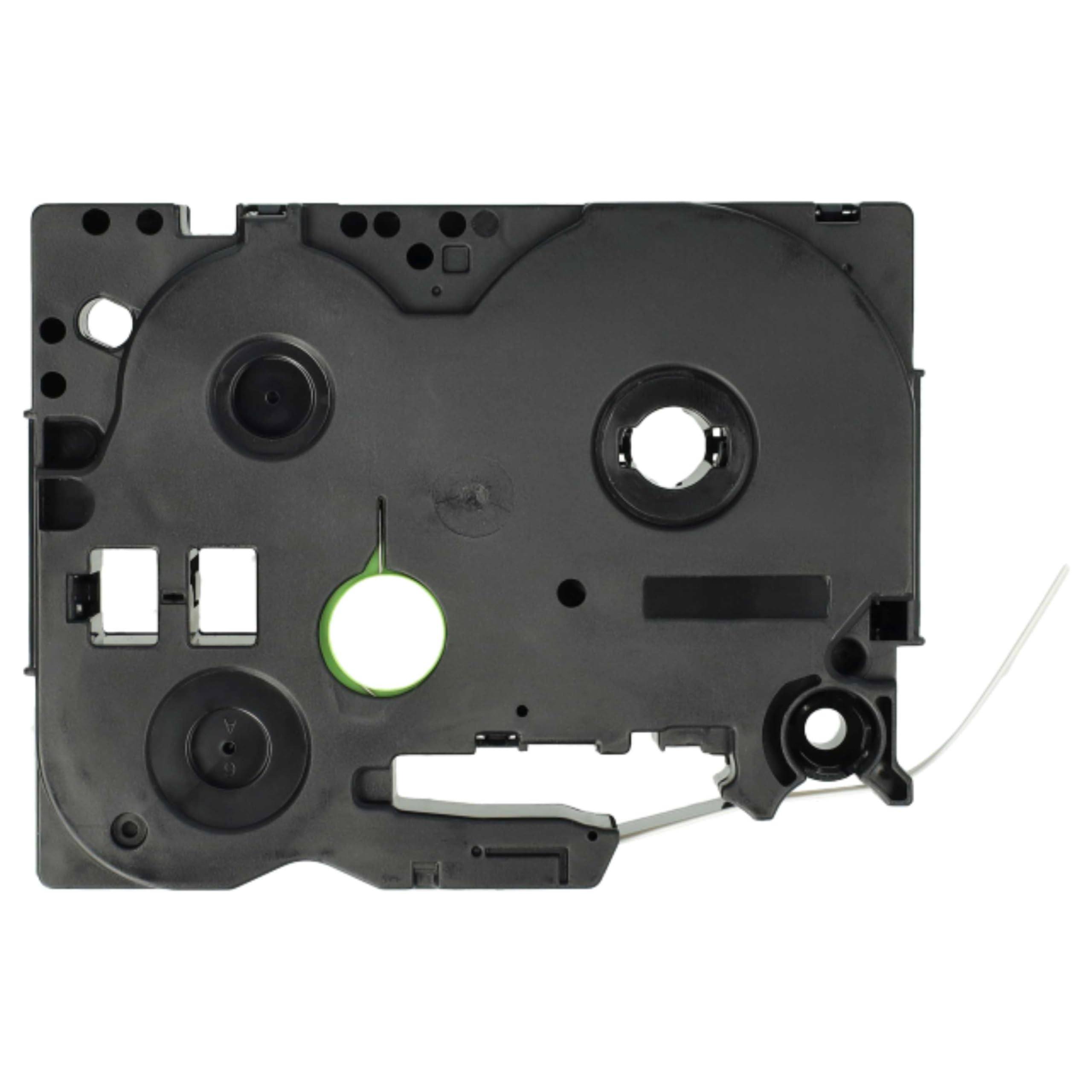vhbw 5x taśmy kompatybilne z Brother P-Touch PT-P900W drukarka etykiet 1,5 m x 5,8 mm czarno-białe, kaseta z tuleją termokurczliwą