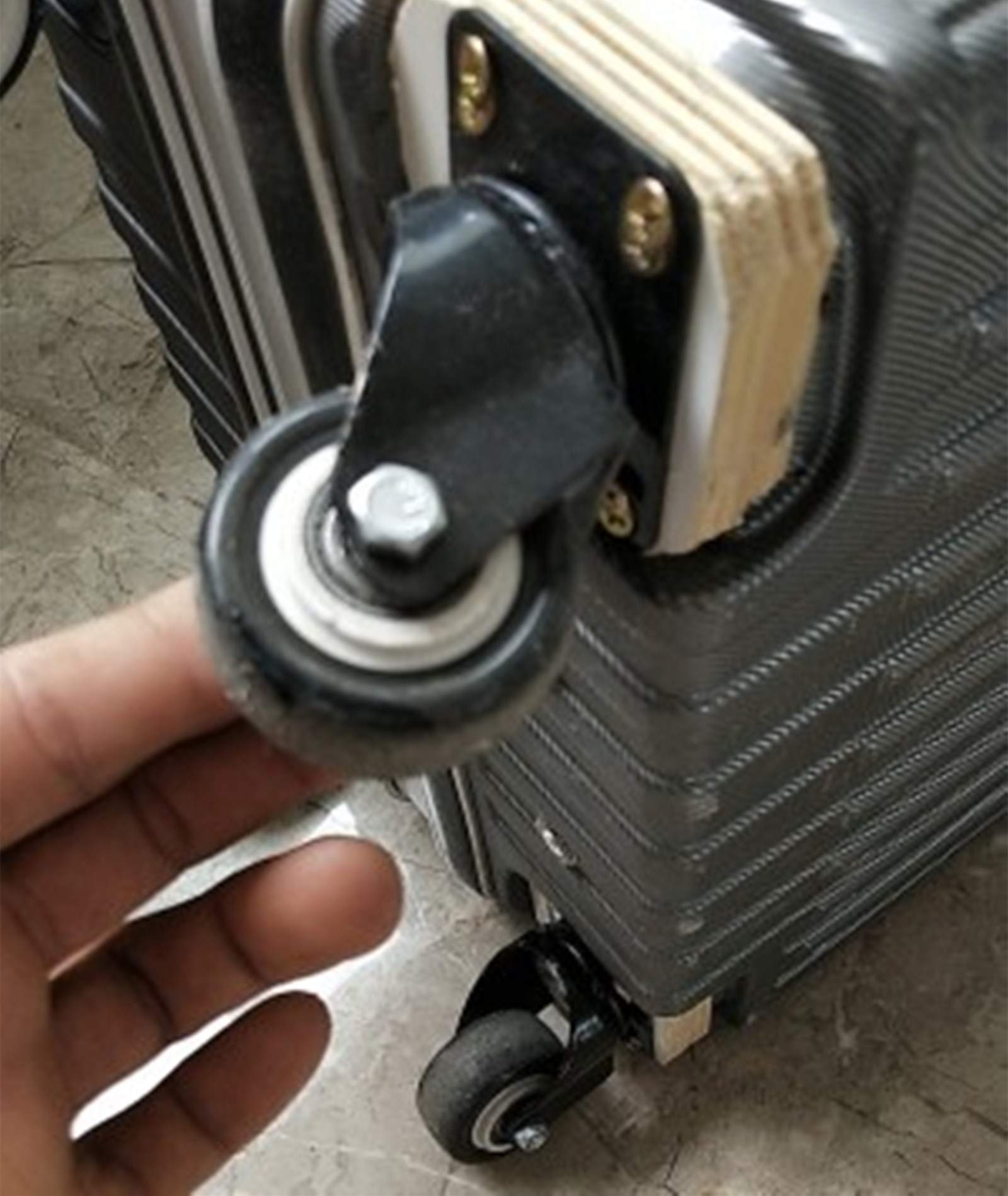 ruote per mobili, rotelle, 4 ruote piroettanti mobili, rotelle a piastra, ruote girevoli for carichi pesanti, ruote in PU for carrello for divano, doppio cuscinetto, con viti (freno 50 mm/2 pollici) (