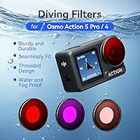 Vista 2 de Juego de filtros de buceofiltro impermeable para cámara DJI Osmo Action 5 ProAction 4Action 3, cubierta protectora de lente para esnórquel, surf