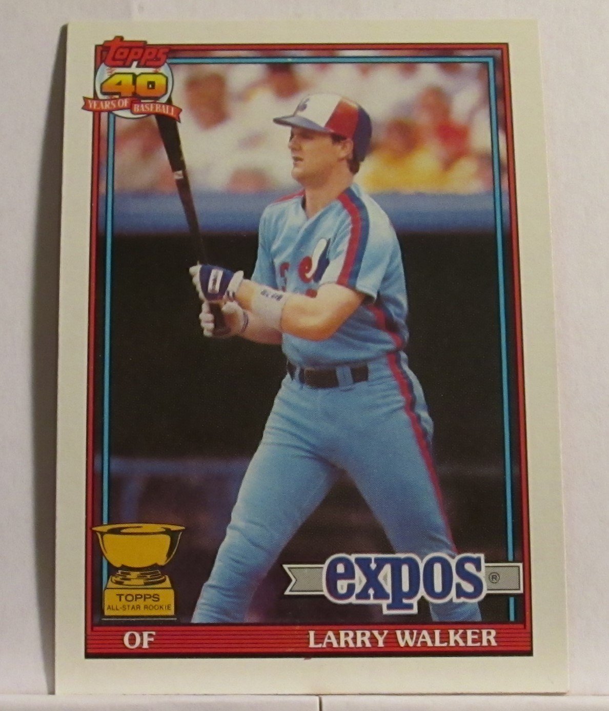 Amazon.com: LARRY WALKER ROOKIE CARD - 1991 TOPPS BASEBALL CARD