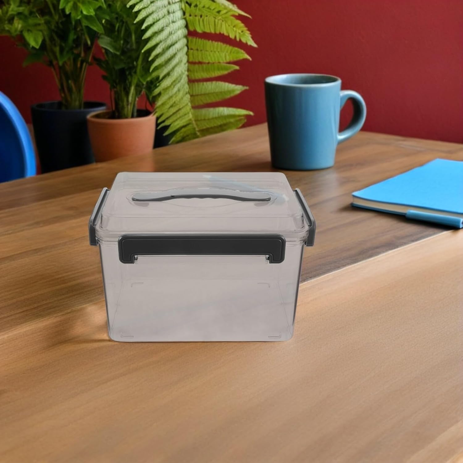 Acrylic Camera Lens Organizer Box with Sealing Ring, Gray Protective Case for Digital Camera Lenses, Lens Filter Storage for Outdoor Photography