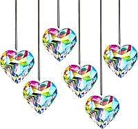 Vista 9 de HDCRYSTALGIFTS 12 Piezas 50mm Prismas de Cristal de Bauhinia Coloridos Colgantes de Ornamento Bauhinia Prismas de Arco Iris para Colgar Prismas