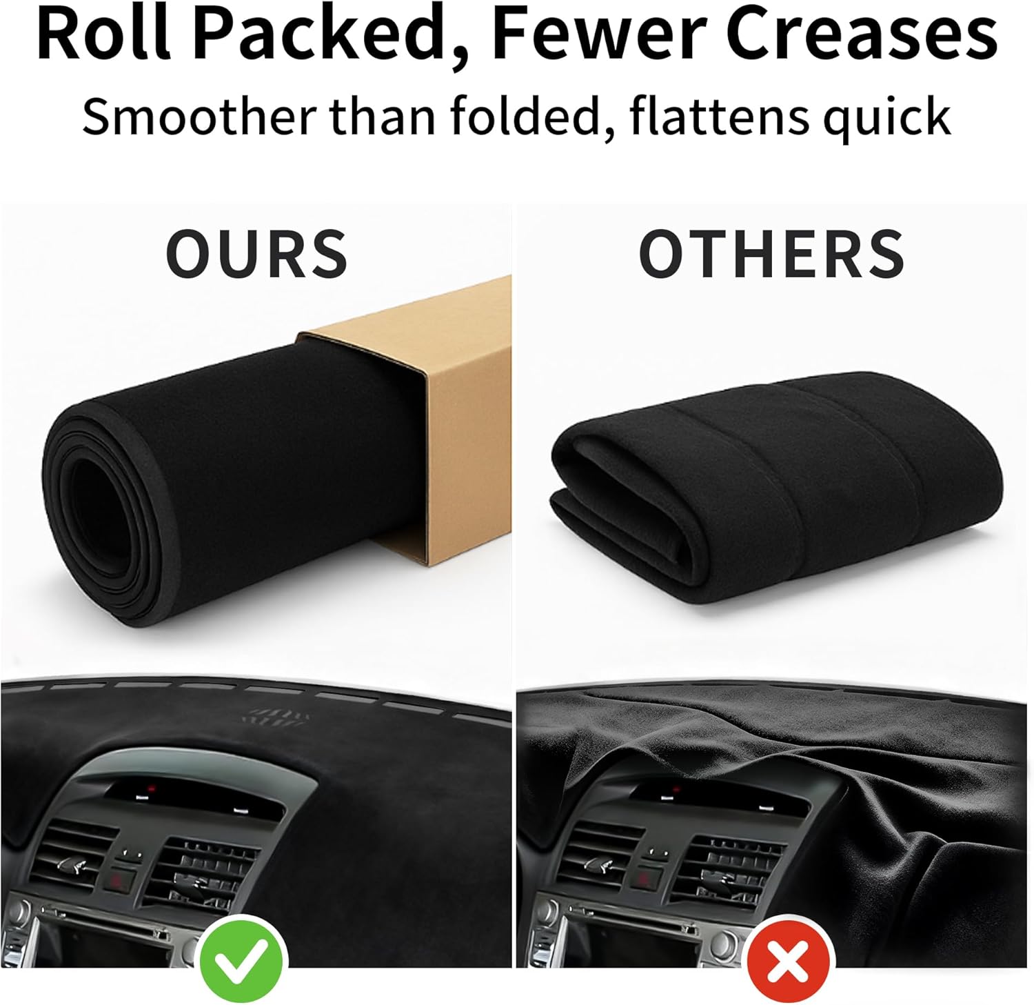 Dash Cover Fit for 2019-2021 Chevy Silverado/GMC Sierra 1500 2500HD 3500HD, Dashboard Cover Sun Shade Pad Custom Fit Dash Mat Protects Dashboard from UV, Cracks & Fading, Black