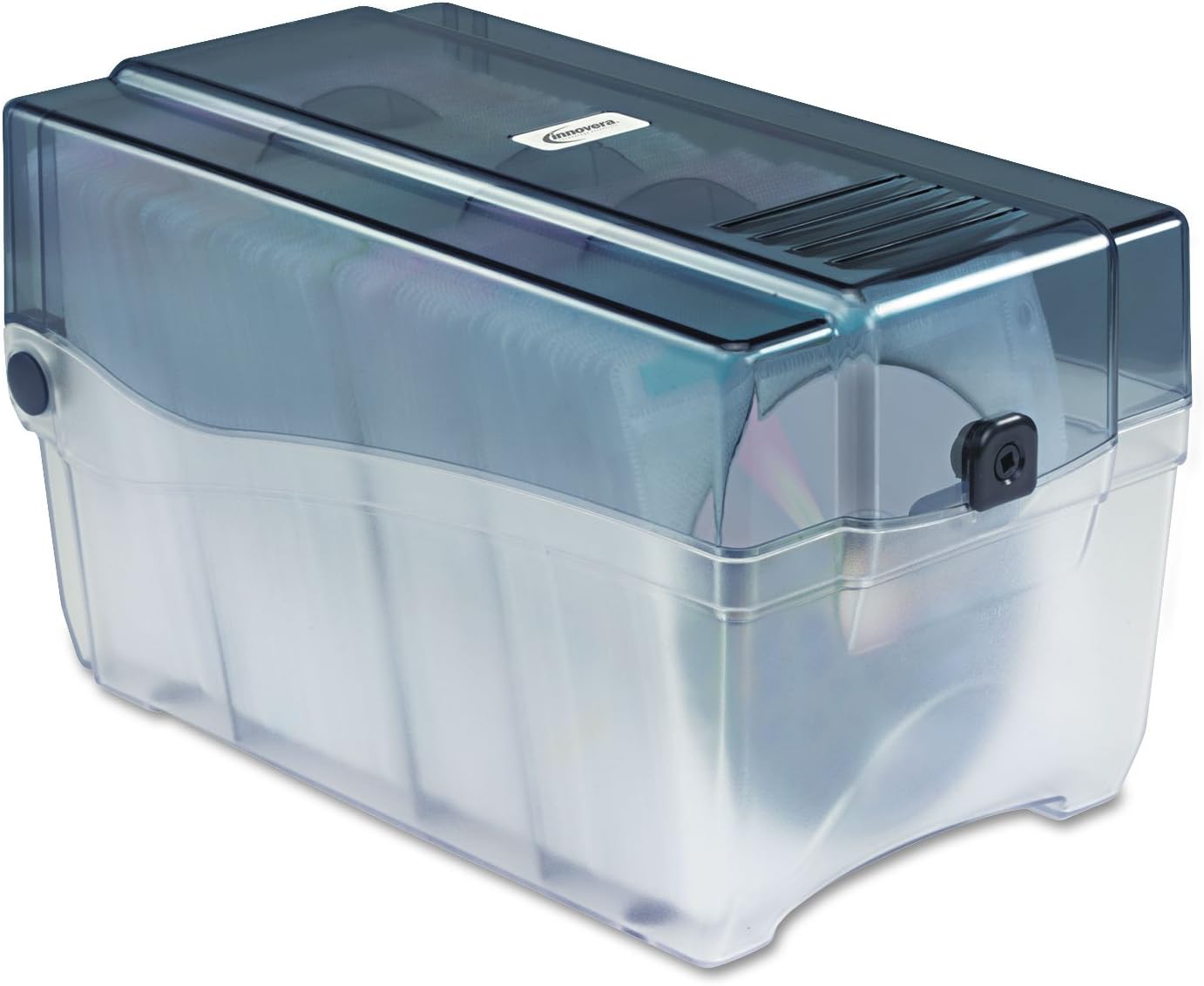 Innovera Cd/dvd Storage Case, Holds 150 Discs, Clear/smoke