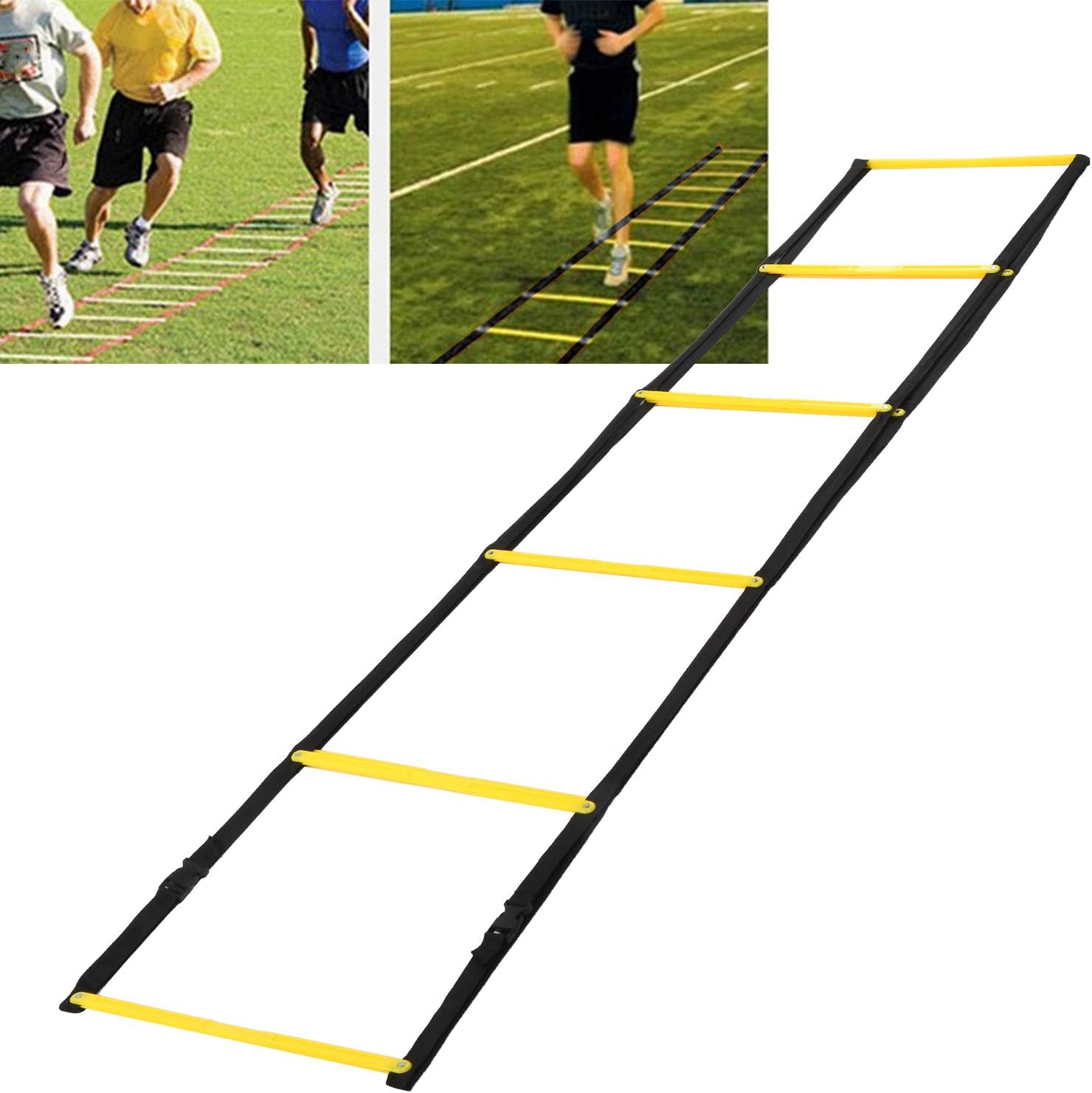 Tissting Speed Training Ladder 14.4ft/4.4m Football Agility Equipment with Bag - Footwork Exercise Gear for Sports Training, Soccer Practice, Fitness Workouts, Kids Adults