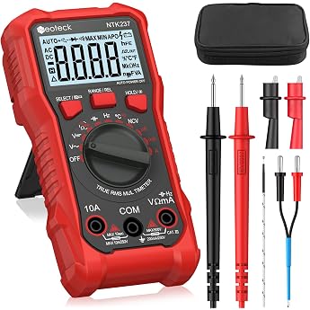 Neoteck Digital Multimeter Voltmeter 2000 Meter Voltage Tester AC/DC Current Voltage Resistance Capacity NCV Frequency Temper
