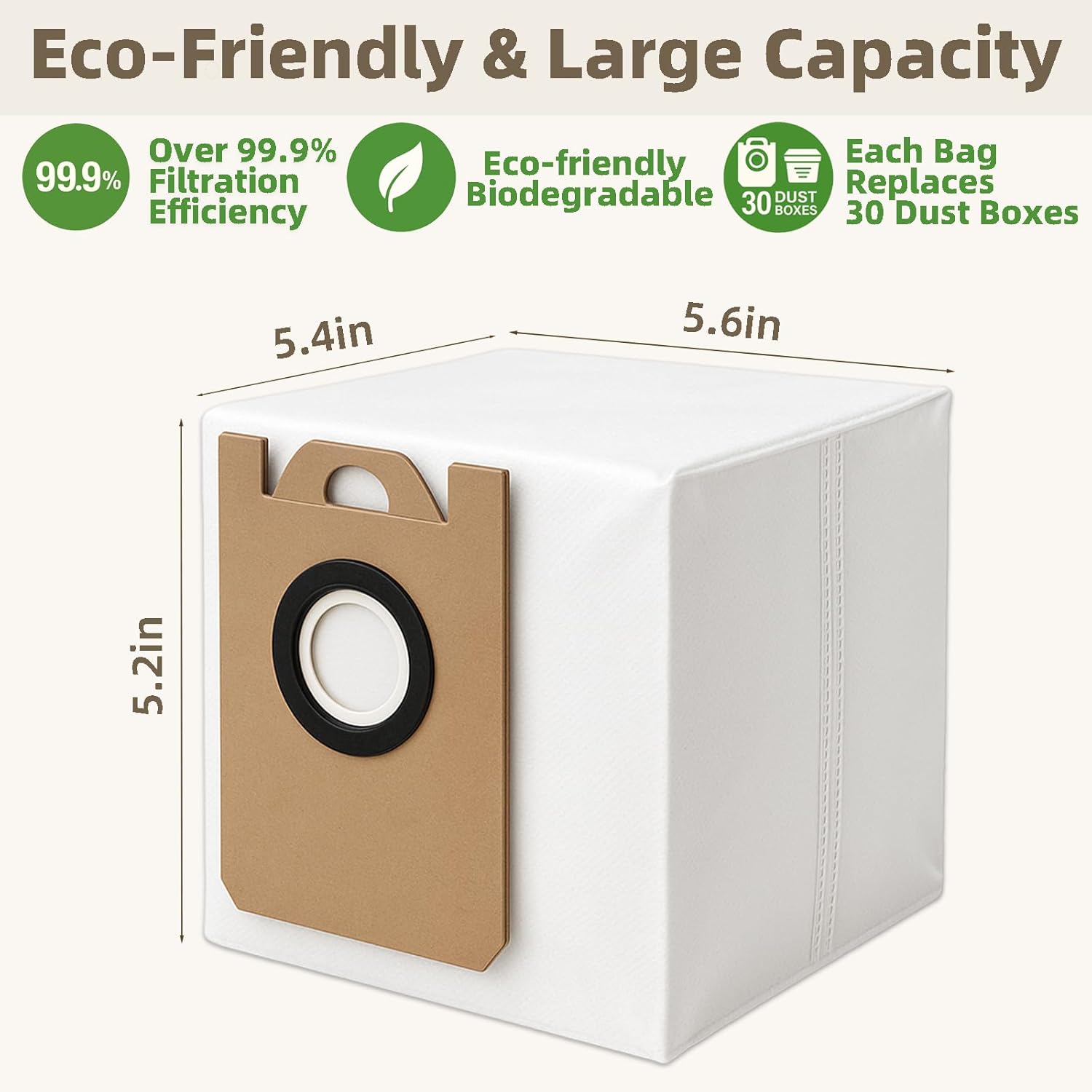 SmartClean V4 7997 Accessories for Ionvac SmartClean V4 Self Emptying Robot Vacuum Replacement Parts Kit, 2 Main Roller Brush, 6 Side Brushes, 6 Hepa Filters, 4 Dust Bags (18PCS)