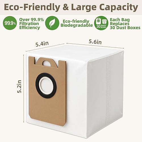 Miniatura 7 de Accesorios de repuesto para Ionvac SmartClean V4 - Kit de piezas de repuesto para aspiradora robot de vaciado, 2 cepillos de rodillo principal, 6