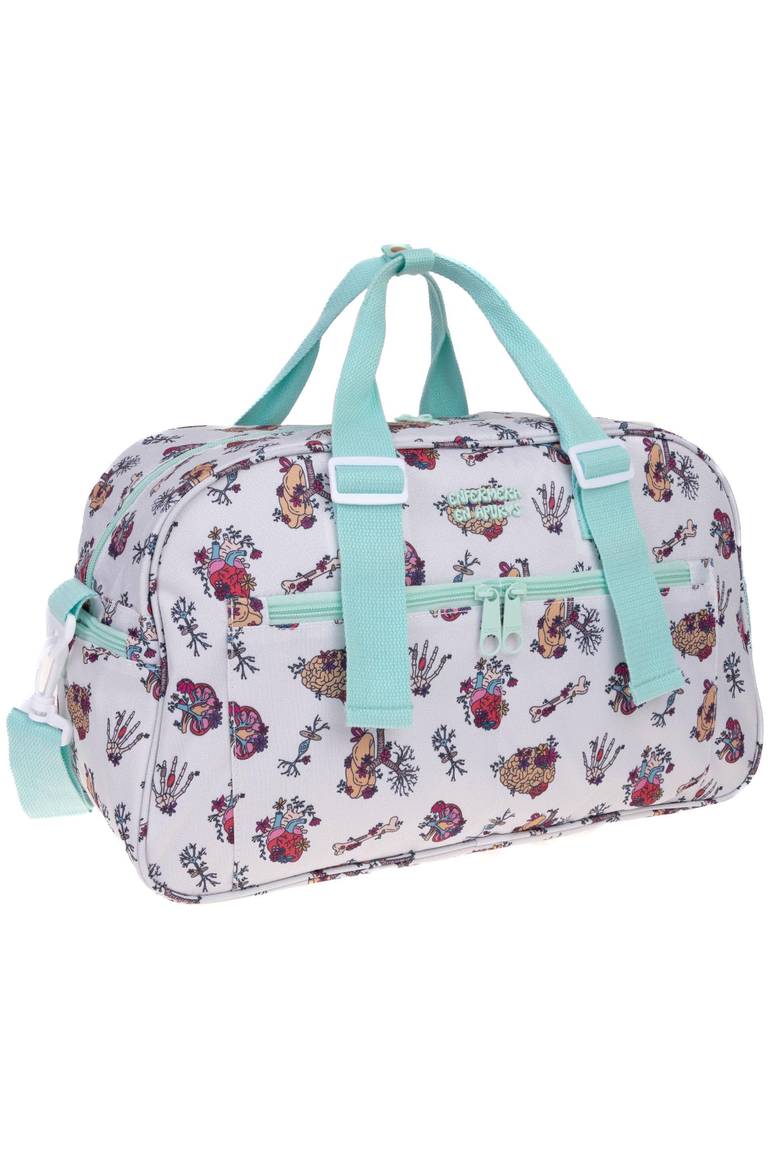 Enfermera en apuros® Bolso Everyday Large Anatomía | Amplia Capacidad para sanitarias, Enfermeras y doctoras | Bolsas para el Gimnasio con Motivos anatómicos