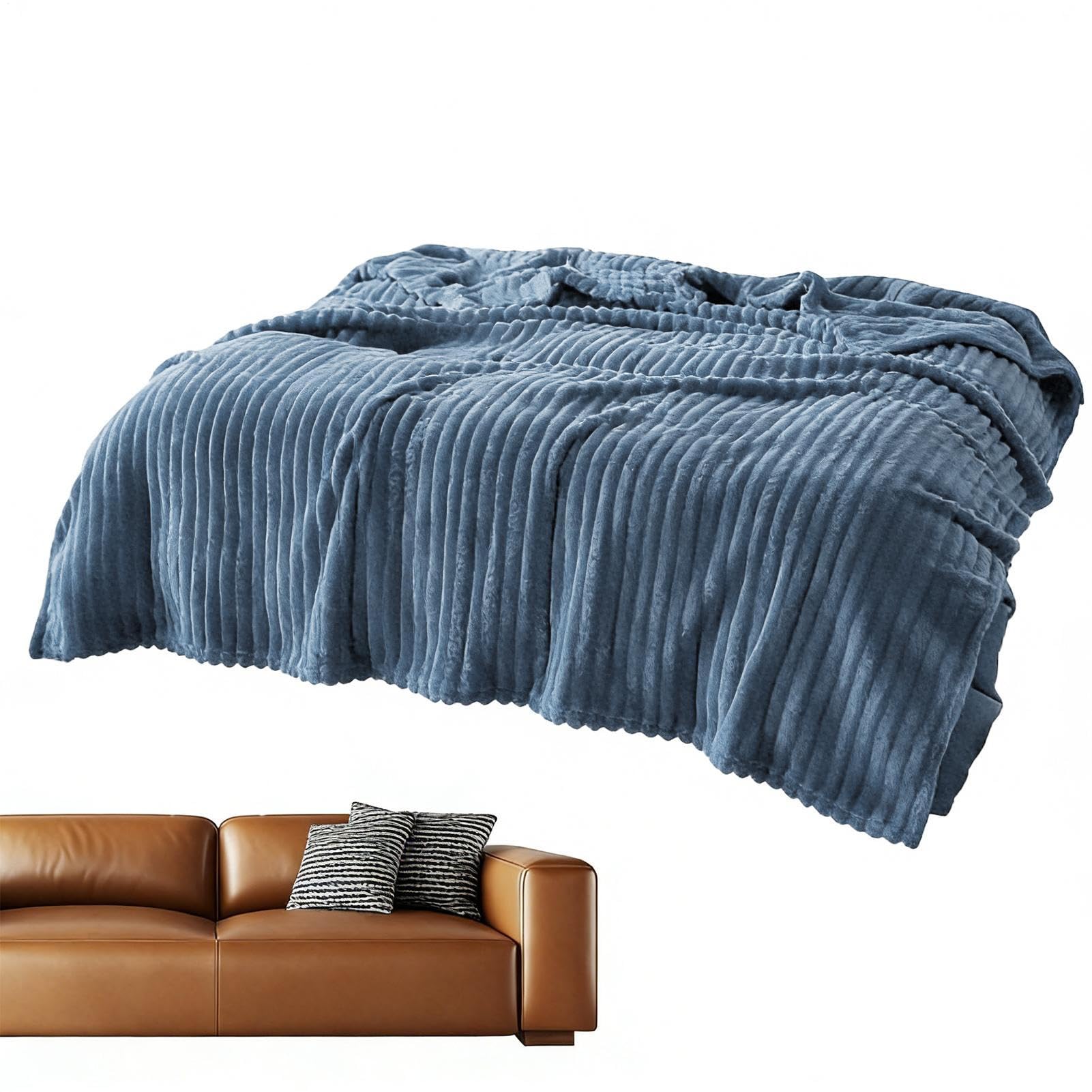 Manta De Sofá Felpa Confortable Gruesa Y De Tacto Suave | Mantas de Felpa de 200 por 230 Centímetros Para Sofá Sillón Cocina Dormitorio Silla Coche Cama Mujeres Hombres y Niño