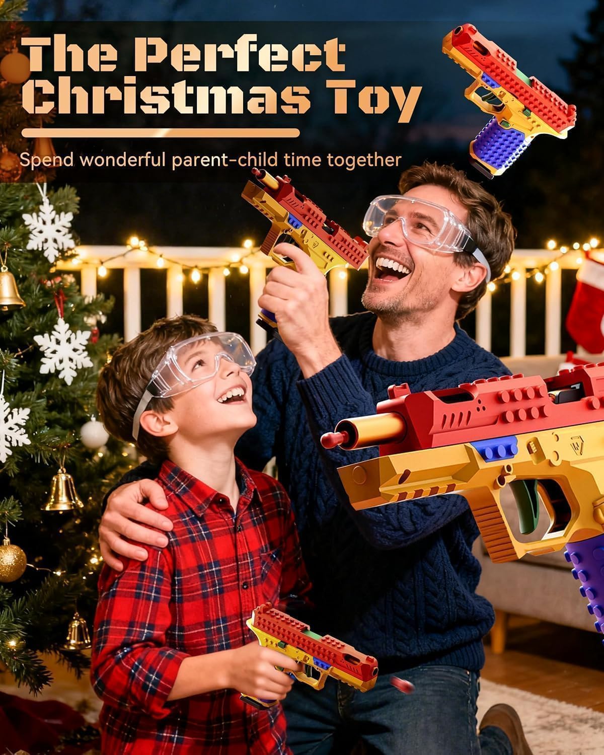 Tactical DIY Building Block Grip Set, Fun Building Block Kit with Display Stand for Adults, Creative Building Grip Kit (Two Sets)