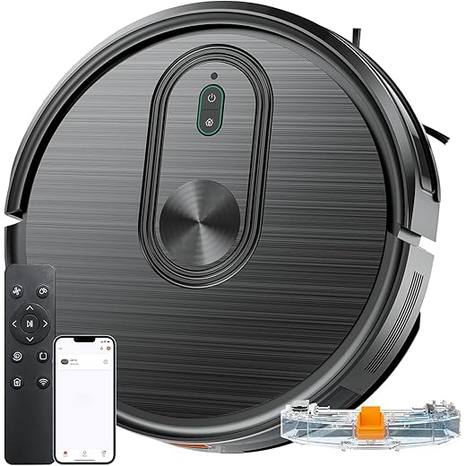 XIEBro Robot Vacuum and Mop Combo, 2 in 1 Vacuuming & Mopping Robot with Schedule, App/Bluetooth/Voice, 3200Pa Max Suction, Self-Charging Robot Vacuum Cleaner, Slim, Ideal for Hard Floor, Carpet