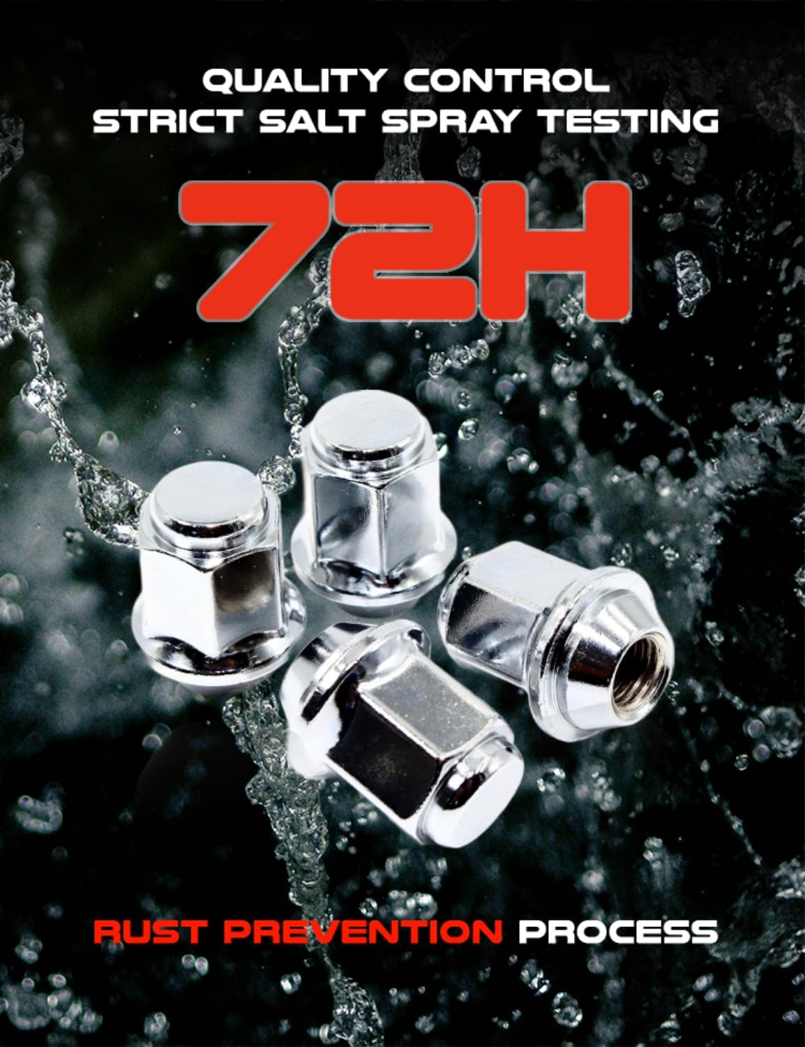 Set of 20 Veritek 12x1.5mm 13/16 21mm Hex 1.37 Inch 34.8mm Length Chrome OEM Factory Style Acorn Seat Lug Nuts for Hyundai Factory Wheels