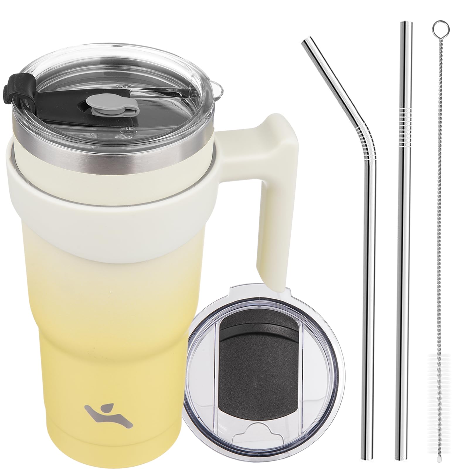 Konokyo 20 oz Tumbler with Handle and Straw, Insulated Travel Mug