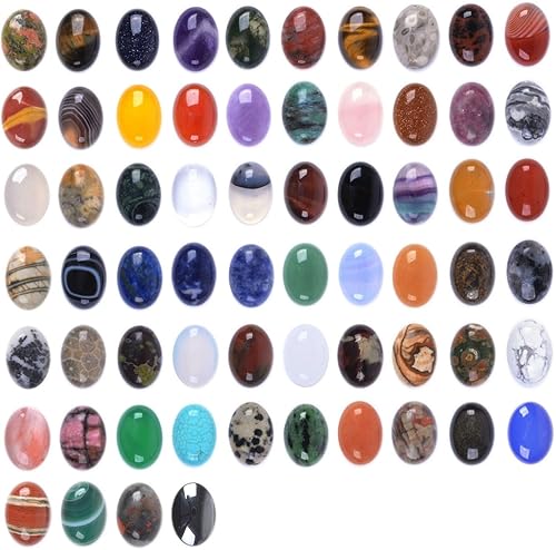 Lote al por mayor de gemas multicolores redondas y ovaladas cabujón para fabricación de joyas
