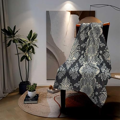 Miniatura 3 de Mantas suaves para mujer, damasco, creativas, cobijas para el frio, cama de campamento, 40 x 60 pulgadas