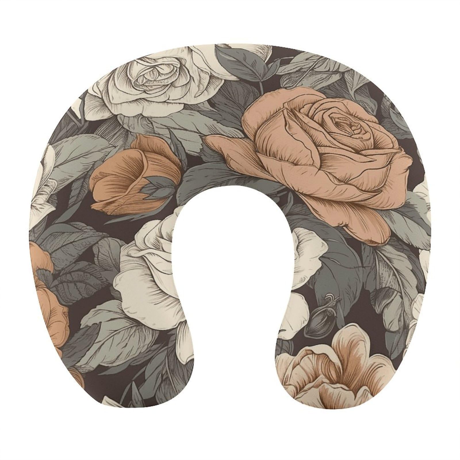 Btcowzrv Style A Hand Drawn Painting U Shaped Neck Pillow Travel Pillows
