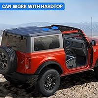 Vista 4 de Parasol Compatible con Ford Bronco 2021 2022 2023 2024 2025 Nuevo Ford Bronco de 2 Puertas Parasol Bikini Top Techo Bimini Red de Malla Suave