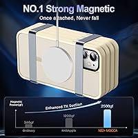 Vista 178 de MOCCA - Funda magnética resistente para iPhone XR de 6.1 pulgadas, compatible con MagSafe, funda con protección contra caídas de grado militar