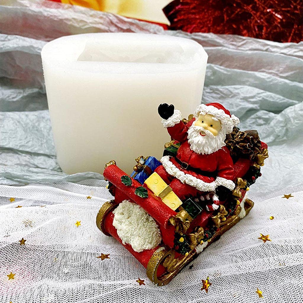 Moule à savon en silicone pour décoration d'intérieur Motif Père Noël