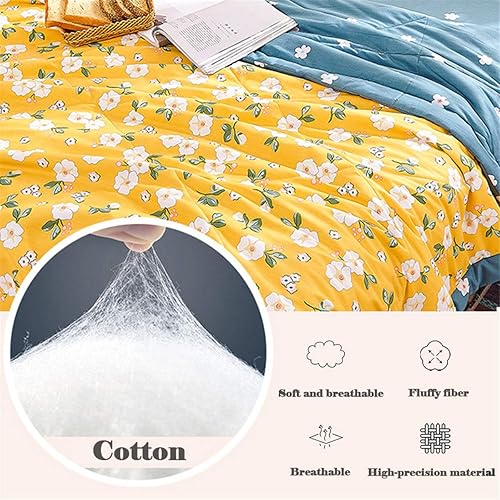 Miniatura 4 de Edredón floral ligero de verano, colcha suave para cama King, Queen, individual, matrimonial, colchas lavables, manta acolchada reversible para