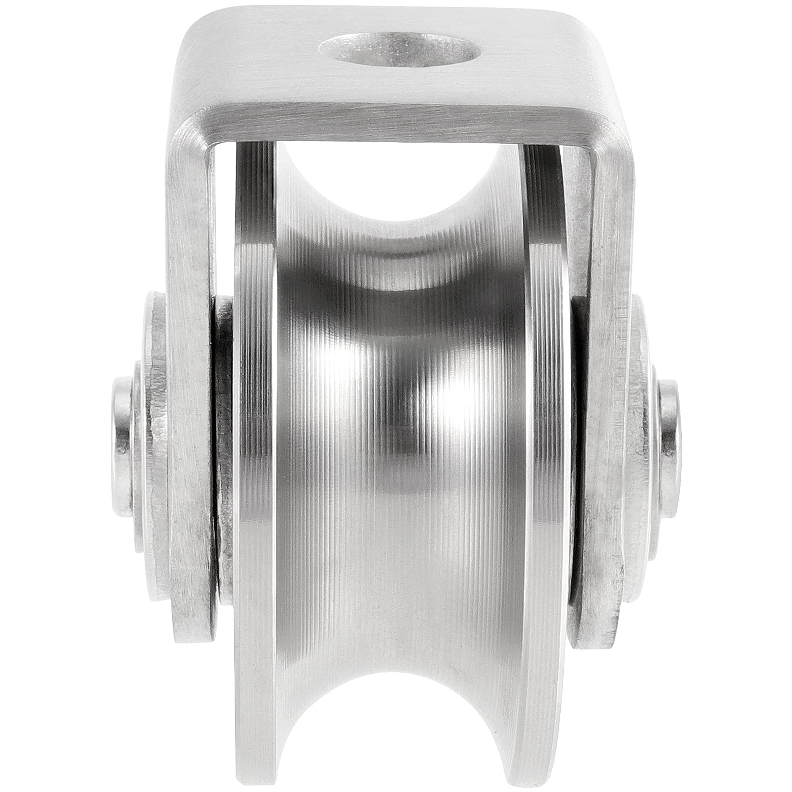 PINGEUI 2 Pack 3 Inch Stainless Steel U Groove Wheel, U Groove