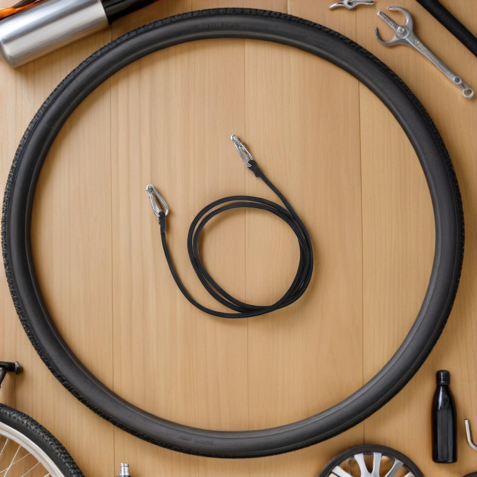 IMIKEYA 4 Pezzi Accessori per Biciclette Cinghie per Portabici Cinghie Elastiche in Gomma per Biciclette Corde Elastiche per Assemblare Moto per Manubrio