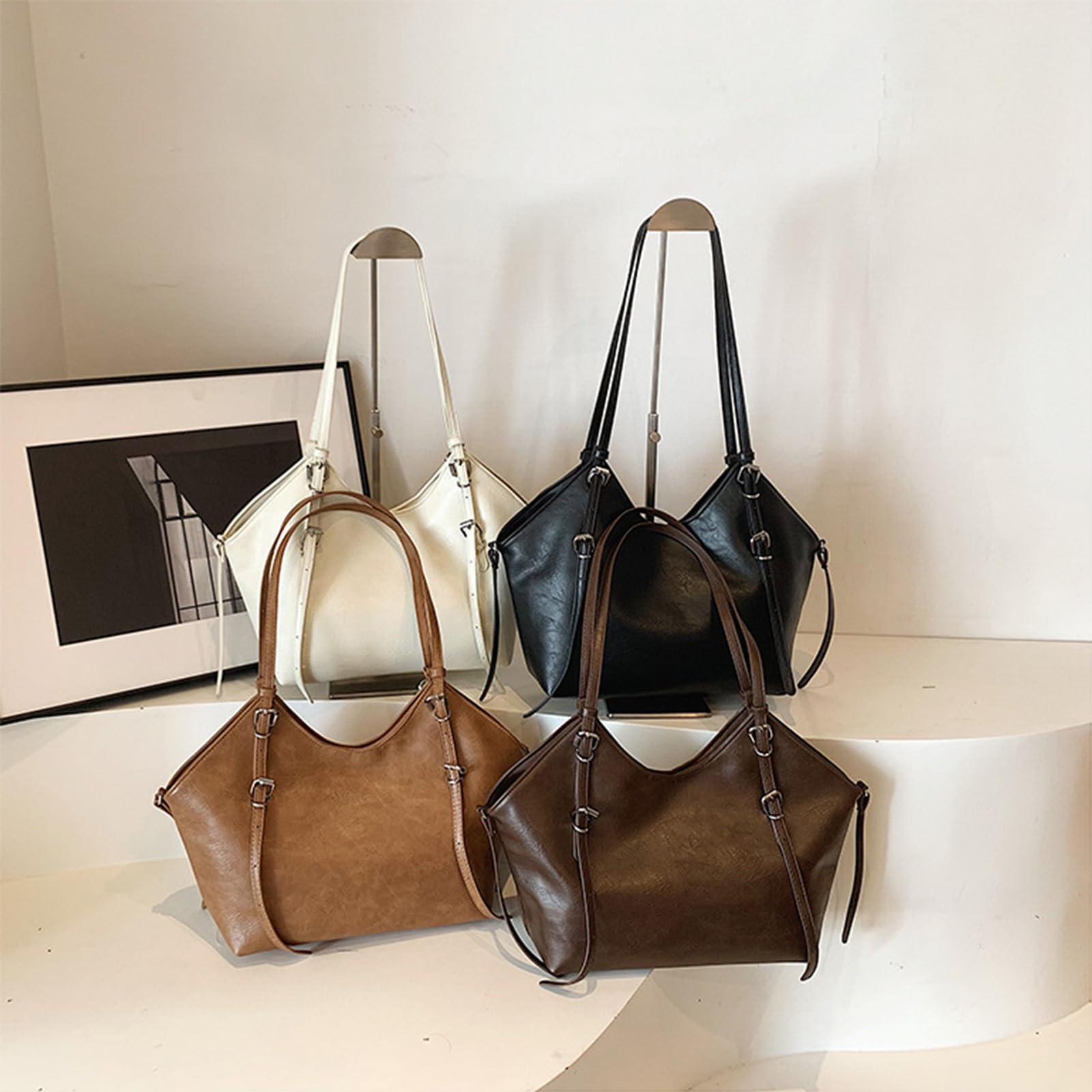 DEERWORD Donna Borse a Mano Borsa a Spalla Elegante Grandi Firmate Marca Tracolla Antifurto PU pelle 79239 1 pz