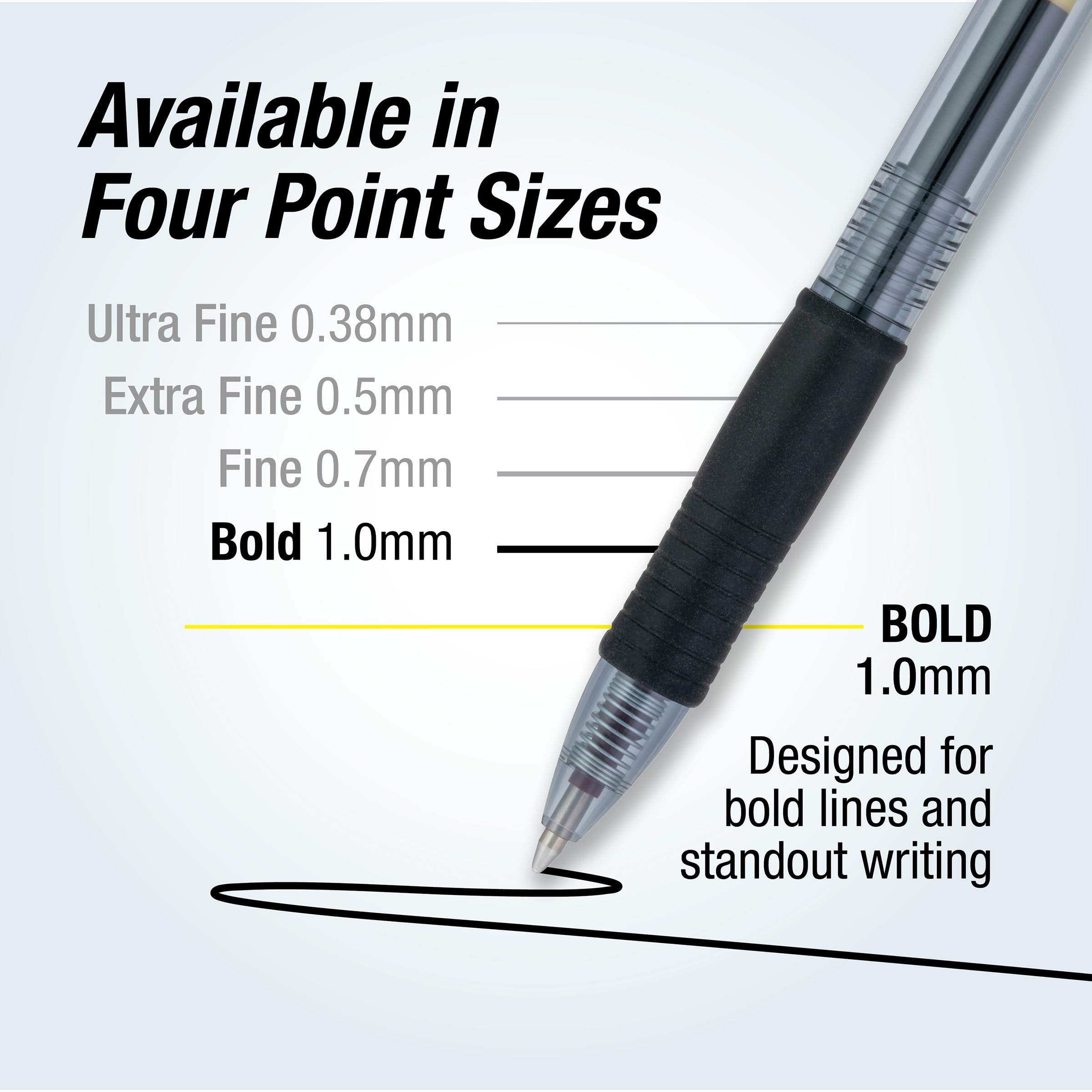 Pilot 2724465 G2 Penne gel retrattili a punta grassetto, inchiostro nero, confezione da 36 (84095)
