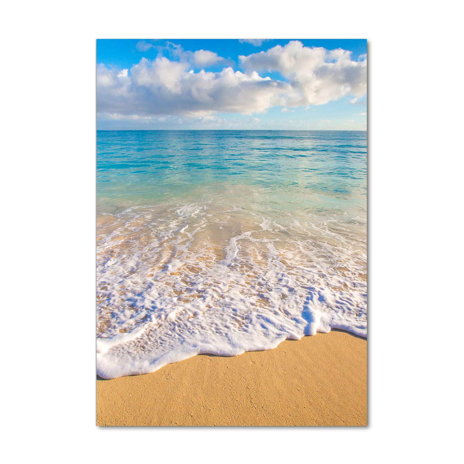 Photo décorative panoramique en verre de haute qualité plage bleue