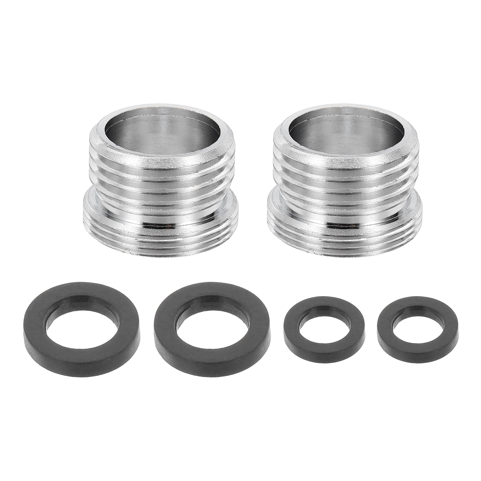 sourcing map 2Pcs Faucet Aerator Adapter, 1/2" Male to M22 Male with Washer, 15mm Length