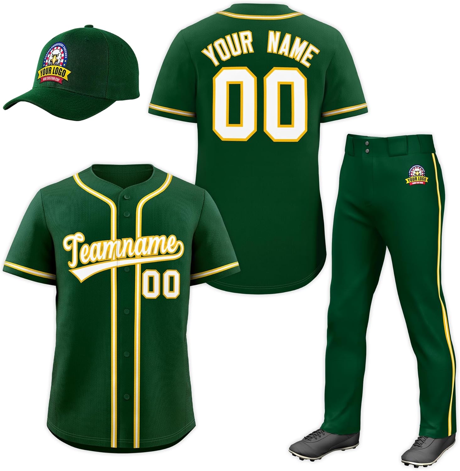 KXK Custom Baseball Jersey - Personalized Stitched Name/Number/Logo Uniform for Men Women Youth, Breathable Polyester