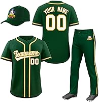 KXK Custom Baseball Jersey - Personalized Stitched Name/Number/Logo Uniform for Men Women Youth, Breathable Polyester