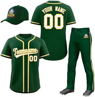 KXK Custom Baseball Jersey - Personalized Stitched Name/Number/Logo Uniform for Men Women Youth, Breathable Polyester