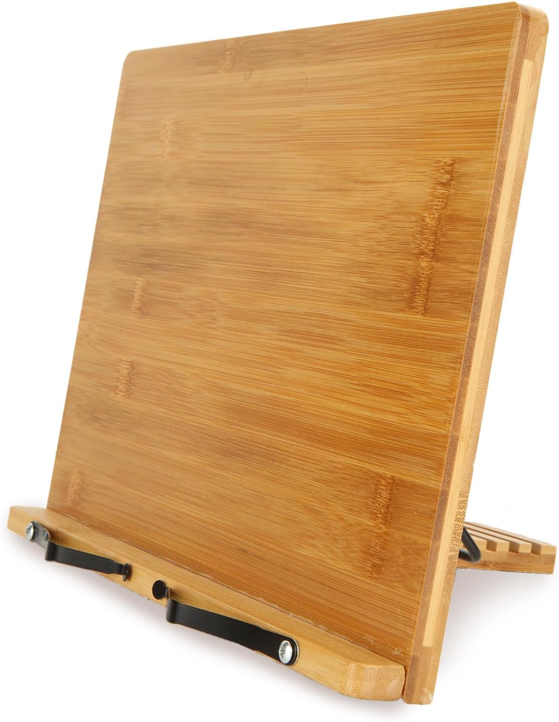 YAYODS Wood Book Stand, Book Holder, Reading Stand, Cookbook Holder, Recipe Book Stand, Wooden Book Stands for Reading, Cookbook Stand for Kitchen, Book Holder for Reading in Bed (Walnut)