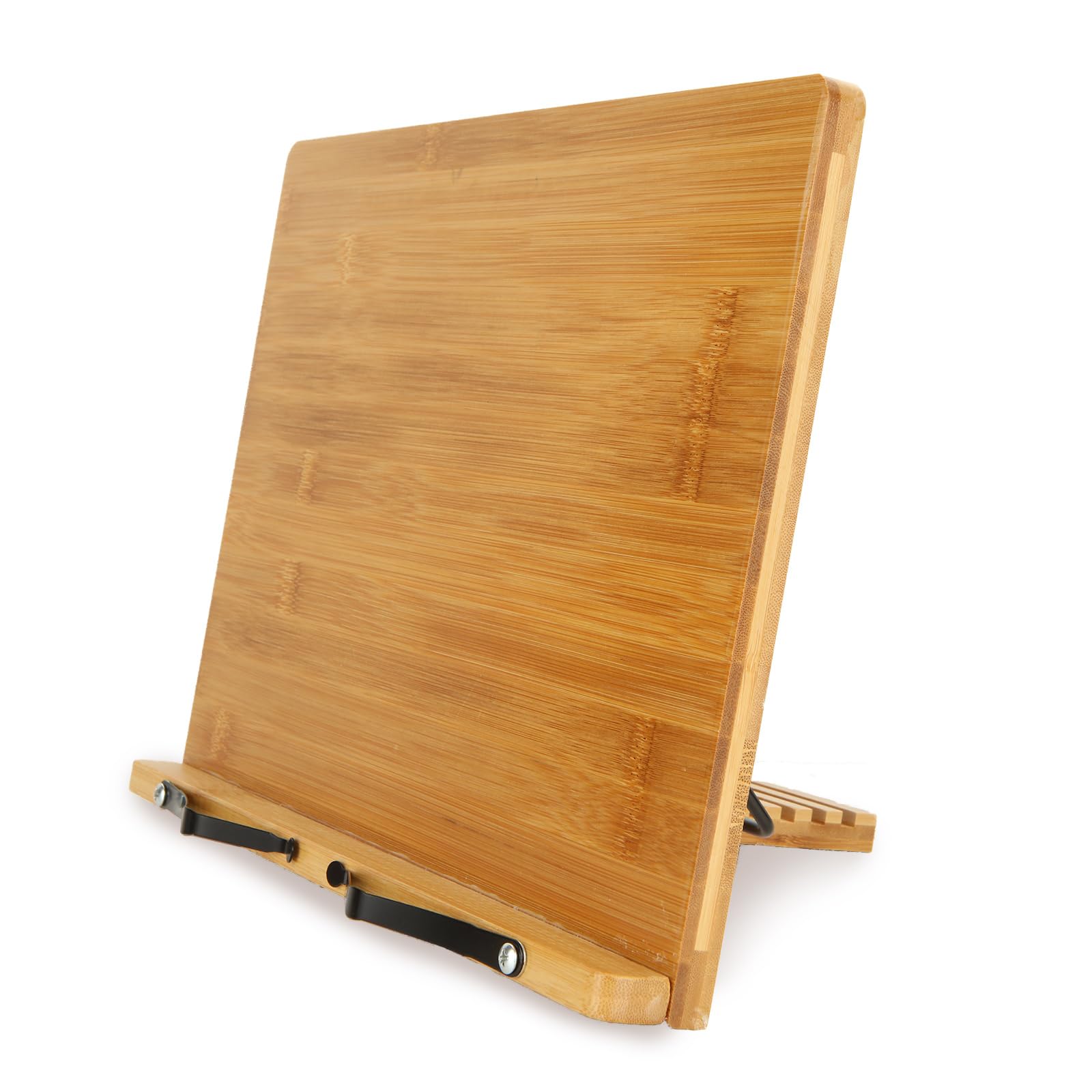 YAYODS Wood Book Stand, Book Holder, Reading Stand, Cookbook Holder, Recipe Book Stand, Wooden Book Stands for Reading, Cookbook Stand for Kitchen, Book Holder for Reading in Bed (Walnut)