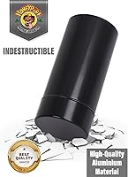 Vista 3 de Tarro a prueba de olores, contenedor de almacenamiento hermético portátil con anillo de silicona, botella de aluminio multiusos de 1.6 fl oz